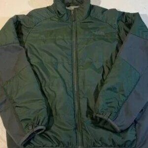 The North Face Men's Green and Grey Puffer Jacket